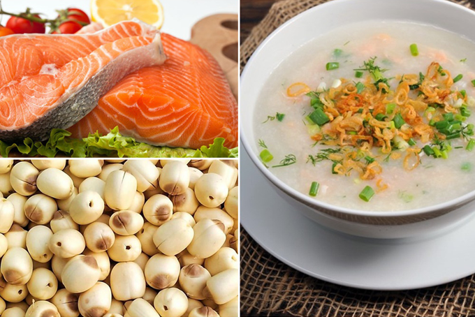 Cháo cá hồi tốt cho trẻ
