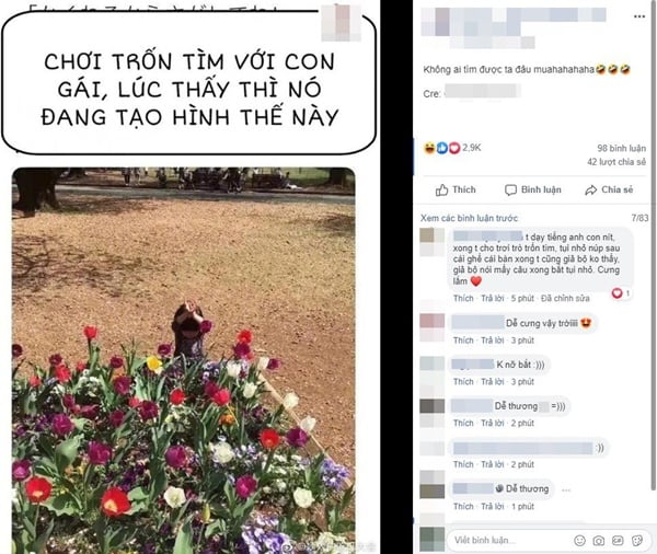 Bài chia sẻ trên mạng xã hội.