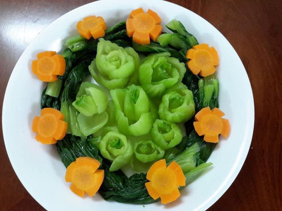 Cải chip và cà rốt.