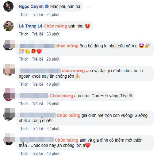 Nhiều đồng nghiệp và bạn bè đã gửi lời chúc mừng đến diễn viên Bảo Anh.