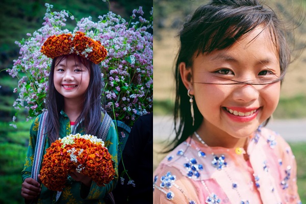 Nụ cười duyên dáng, rạng ngời luôn thường trực trên môi cô bé. (Ảnh: Hoàng Anh)