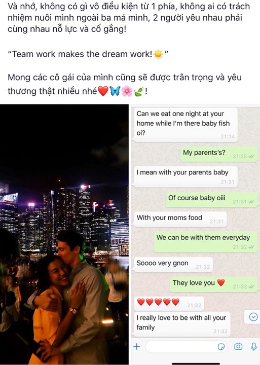 Nguyễn văn dòng trạng thái được nàng Á hậu chia sẻ trên trang cá nhân.