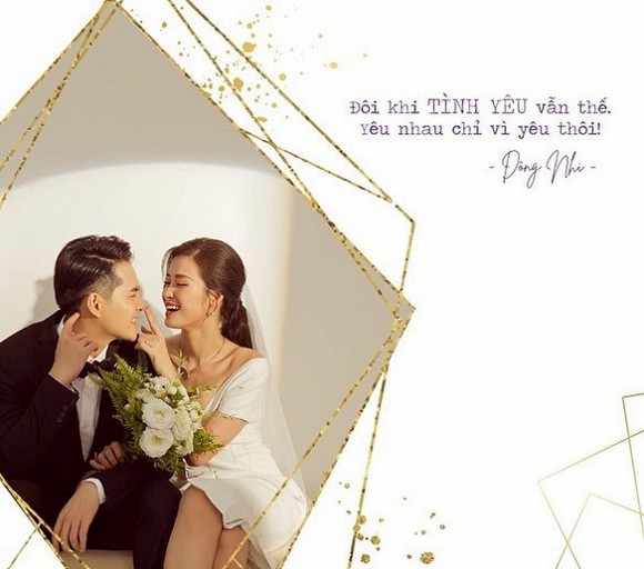Nữ ca sĩ Đông Nhi vừa đăng tải loạt ảnh cưới đầy ngôn tình với dòng tâm sự: 