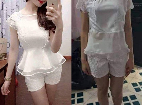 Bộ quần áo shop đăng tải thì trắng sáng, phẳng phiu nhưng sản phẩm nhận được thì nhăn nhúm.