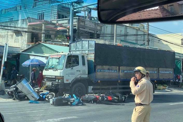 Hiện trường xảy ra vụ việc. Ảnh: Ban ATGT Long An