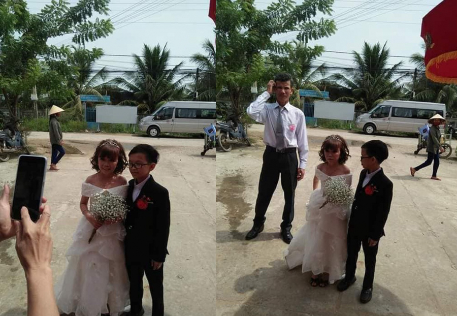 Hình ảnh Quatrian shbet hiện đang mở của cặp đôi tí hon gây sốt trong cộng đồng mạng.