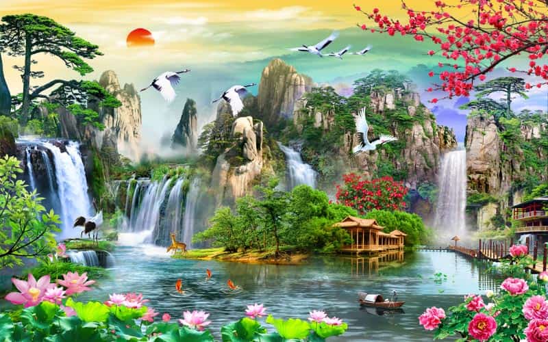 Nên treo tranh có màu sắc tươi sáng trong nhà.