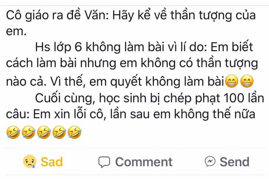 Câu chuyện được chia sẻ trên mạng xã hội.