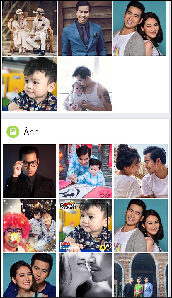 Thanh Bình cũng giữ lại toàn bộ hình ảnh bên Ngọc Lan trên trang cá nhân.
