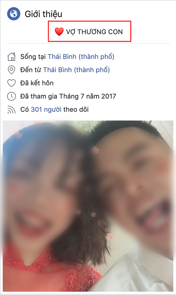 Cường ghi trên facebook là 