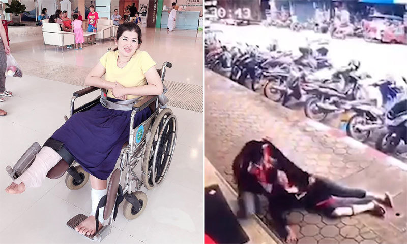 May mắn là người phụ nữ không bị ảnh hưởng đến tính mạng.