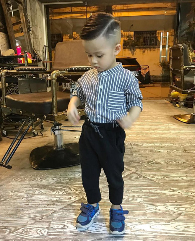 Huyền Lizzie rất đầu tư về ngoại hình cho con trai.