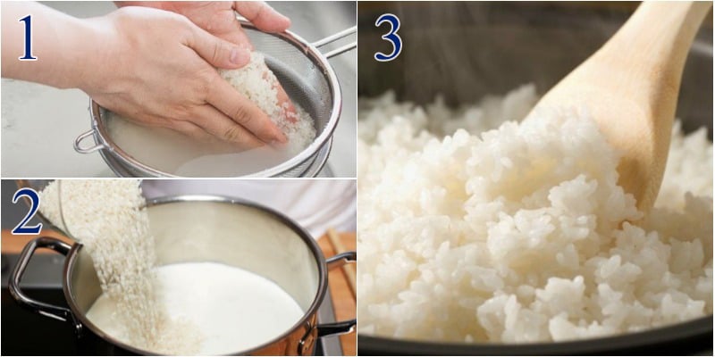 Cách nấu cơm ngon cần cho đủ lượng nước