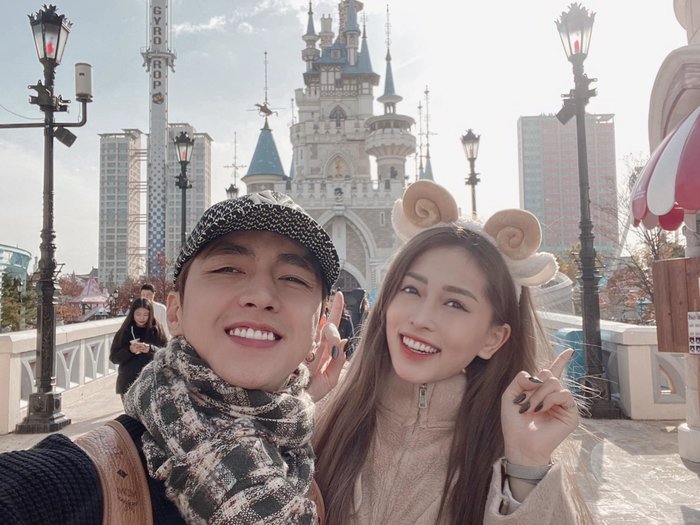 Phương Nga và Bình An cùng đón sinh nhật tại Hàn Quốc.
