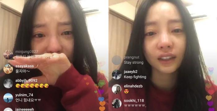 Hara khóc nấc trong livesstream xin lỗi Sulli