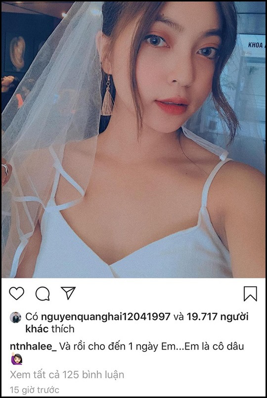 Quang Hải like ảnh Nhật Lê.