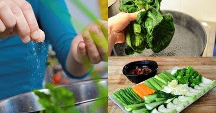 Mở vung khi luộc rau
