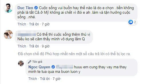 Đức Tiến cho rằng tiền không phải tất cả, anh khuyên Ngọc Quyên vừa làm nhưng cũng nên tận hưởng Shbet16 chơi game trực tuyến.