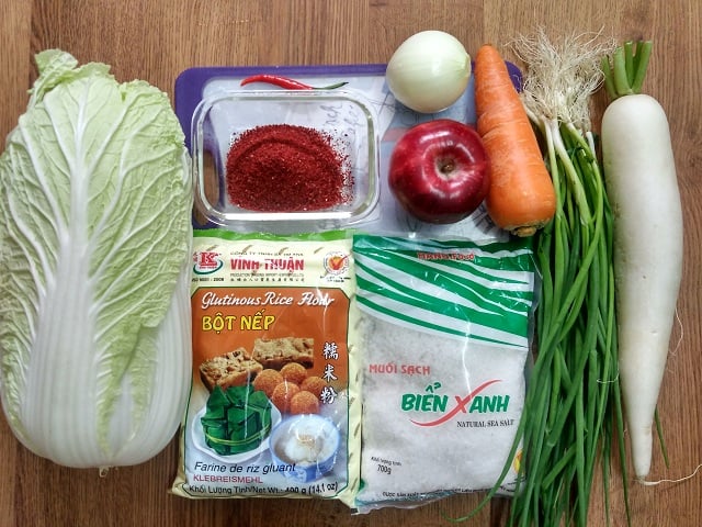 Nguyên liệu làm kim chi