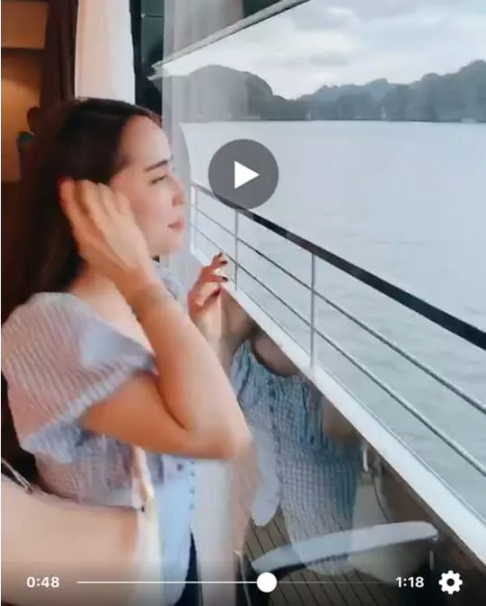 Đoạn clip Quỳnh Nga từng đăng lên Facebook cách đây không lâu.    