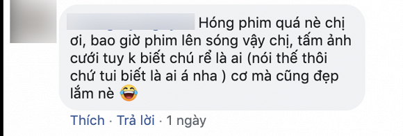 Bên cạnh những lời chúc mừng, nhiều người lại nghi ngờ đây là hình ảnh trong một dự án phim mới của nữ diễn viên.