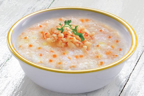 Cháo tôm giúp trẻ tăng cân tốt