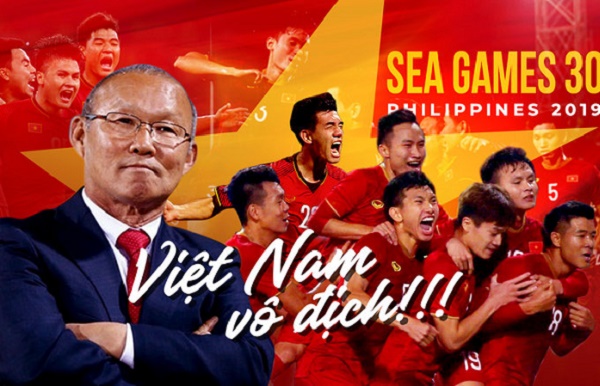 Thầy trò HLV Park Hang Seo đã mang về chiếc HCV SEA Games 30.