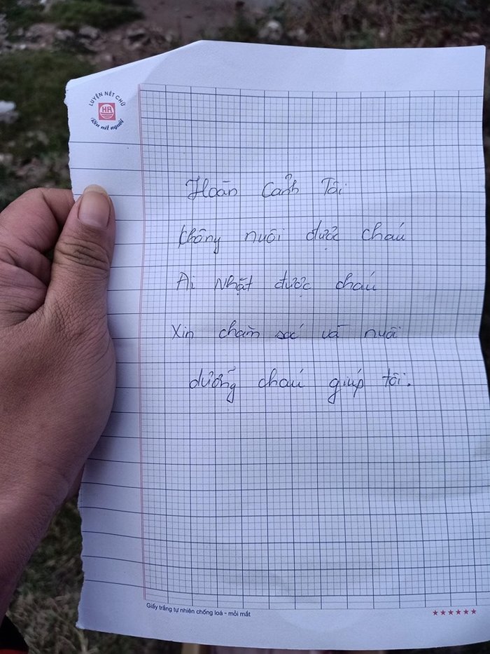 Bức thư mà người mẹ để lại.