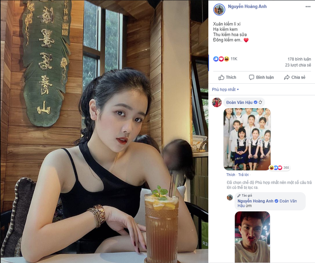 Bạn gái Văn Hậu đăng ảnh 