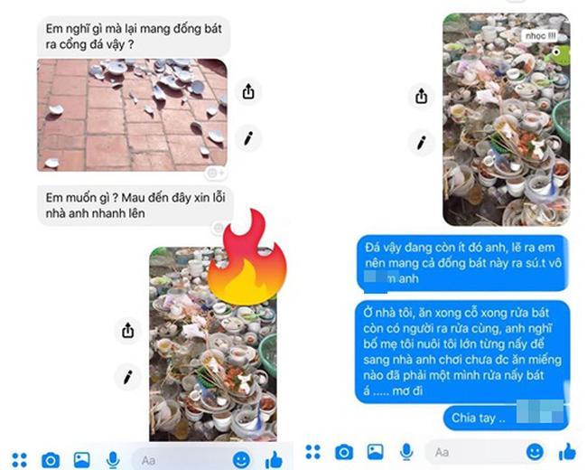 Tin nhắn của anh chàng và cô nàng.