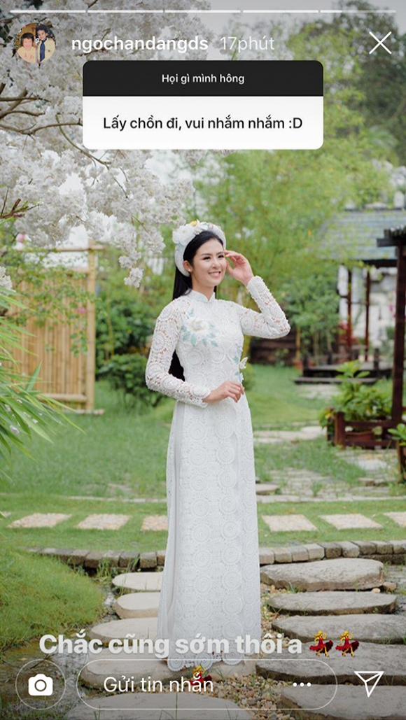Ngọc Hân khẳng định sẽ lấy chồng trong thời gian sớm nhất.  