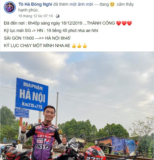 Tô Hà Đông Nghi khoe thành tích chạy xuyên Việt chỉ trong 19 giờ 45 phút khiến cư dân mạng tranh cãi.