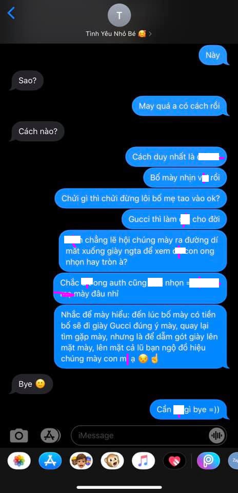 Những tin nhắn của anh chàng và cô nàng.
