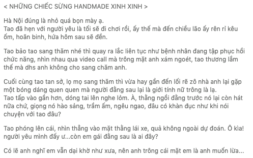 Câu chuyện được chia sẻ.