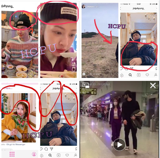 Bên cạnh đó còn có hàng loạt khoảnh khắc dùng đồ đôi và check in cùng địa điểm khác.