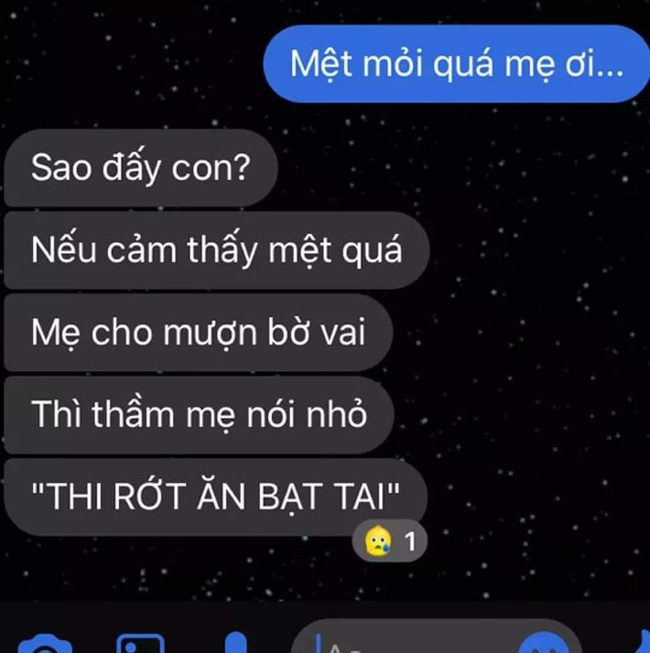 Tin nhắn của cậu nam sinh và mẹ.