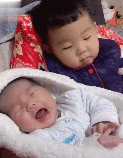 Anh trai có cách dỗ dành em vô cùng đáng yêu.