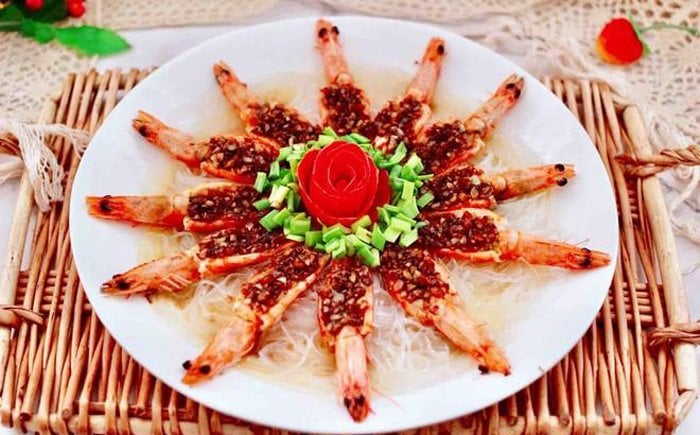 Tôm hấp tỏi thơm ngon