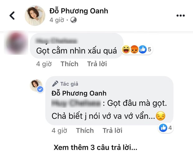 Phương Oanh bình tĩnh đáp trả lại lời chê bai từ dư luận.