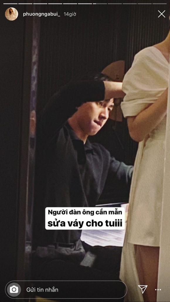 Bình An lại gây sốt với khoảnh khắc sửa áo cho bạn gái Phương Nga.