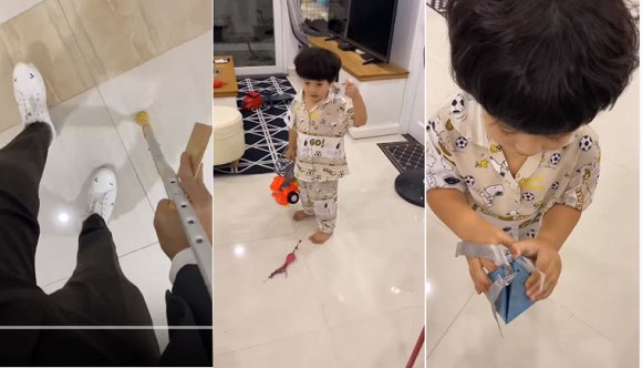Sau tai nạn, Thanh Bình được con trai đến thăm, không hề có bóng dáng của Ngọc Lan.    