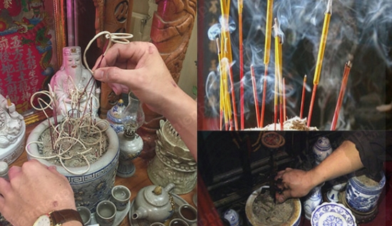 Người bao sái ban thờ, rút chân hương ngày ông Công ông Táo cần là người chỉn chu, có tâm trong công việc thờ cúng