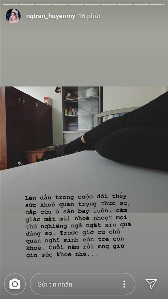 Huyền My khiến cộng đồng mạng lo lắng khi thông báo bị ngất xỉu, phải cấp cứu ở sân bay.  