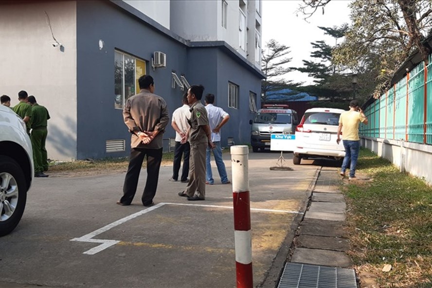 Lực lượng chức năng phong tỏa hiện trường.