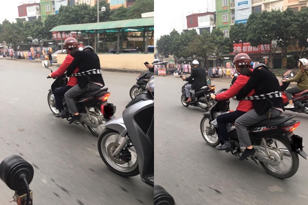 Ông chồng say xỉn phải gọi vợ đến đón về.
