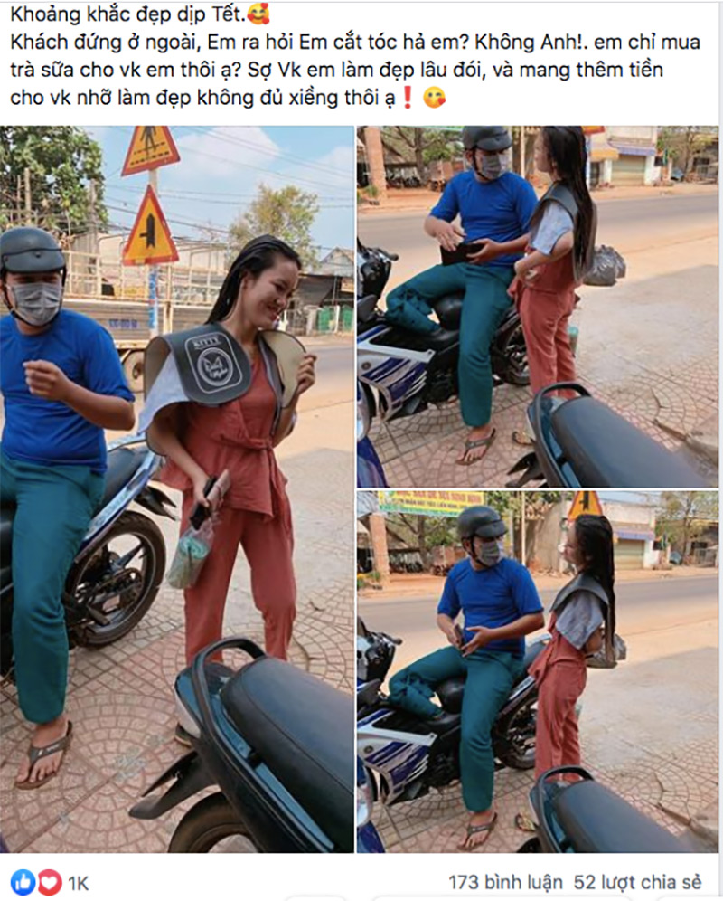 Câu chuyện được chia sẻ lên mạng xã hội.