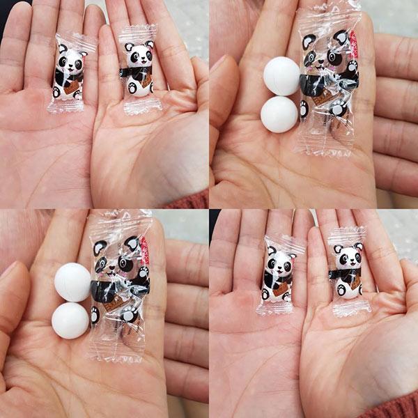 Chắc hẳn người mua kẹo sẽ thất vọng lắm đây khi nhìn thấy cảnh tượng này.
