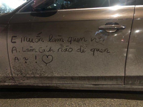 Lời nhắn nhủ của cô gái gửi đến chủ xe.
