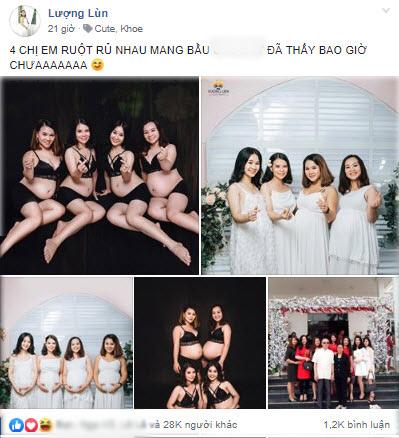 Bộ ảnh 4 chị em ruột cùng mang bầu từng gây bão 1 thời
