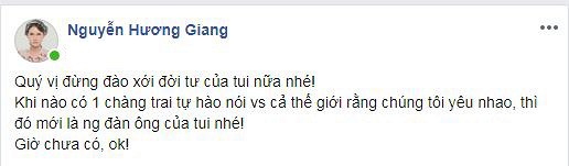 Chia sẻ của Hương Giang làm rộ lên nghi vấn cô và diễn viên Đình Tú đã chia tay.